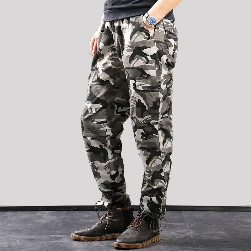 Pantalon tactique pour hommes, grande taille, ample, décontracté, salopette de course, pantalons de survêtement pour hommes, sport, randonnée, vêtements de plein air, pantalons de travail