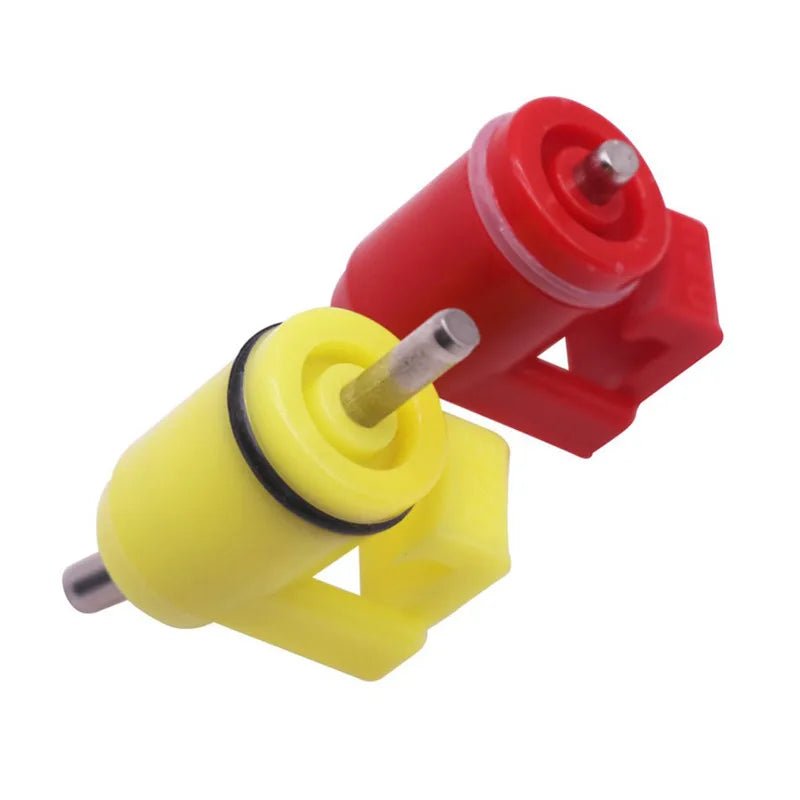 1 pièces poulet automatique abreuvoir mamelon abreuvoir robinet à bille mamelon abreuvoir rouge jaune en option équipement d'eau potable en plastique