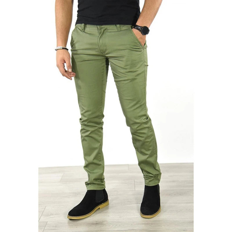 Pantalons décontractés pour hommes, 6 couleurs, Style classique, mode Business, Slim Fit, droits, couleur unie, vêtements quotidiens, tendance, nouvelle collection automne 2022