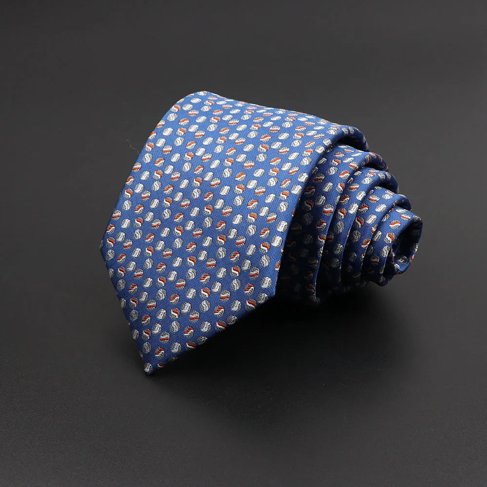 Nouveau Cravate Homme Classique Couleur Unie Rayure Plaid 8cm Jacquard Marine Cravate Accessoires Usure Quotidienne Cravat Mariage Cadeau de Fête