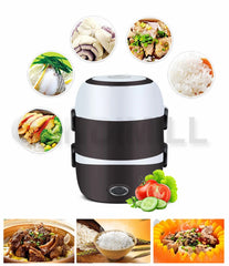 CANDIMILL Mini cuiseur à riz électrique repas Portable chauffage thermique boîte à déjeuner 2/3 couches cuiseur vapeur alimentaire récipient de cuisson