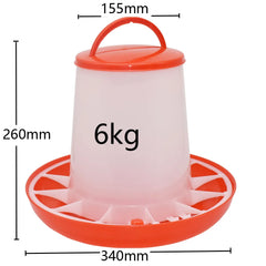 Mangeoire jetable pour animaux de ferme et volaille, buveur, coq, poule, bouilloire, dispositif d'alimentation, fournitures d'arrosage, 6kg, 1 pièce