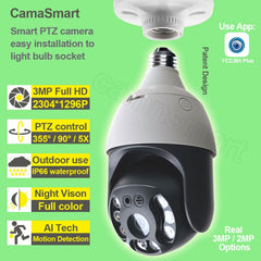 Caméra Wifi Onvif 3MP Étanche PTZ, Zoom Numérique 4X, Installation Facile, Sécurité Extérieure Domestique Ycc365plus, Livraison Directe