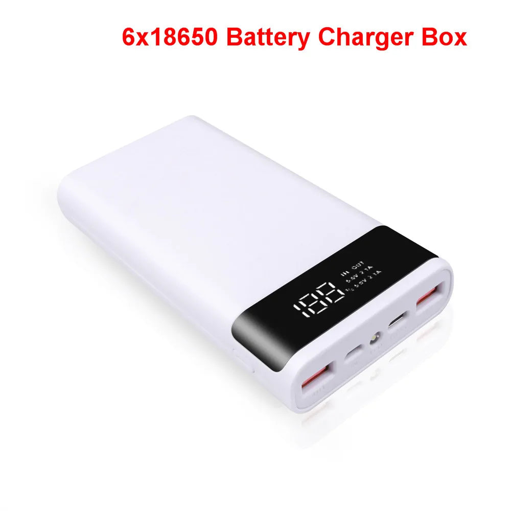 Charge rapide 18650 batterie externe 20000mAh USB Type C 5V étuis batterie Charge boîte de rangement sans batterie pour iPhone Xiaomi Huawei
