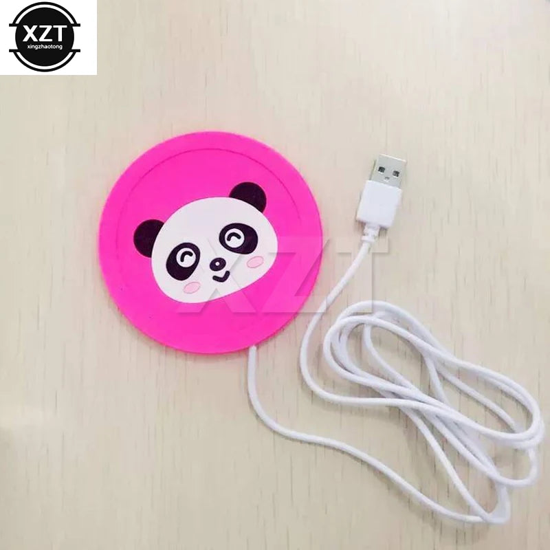 USB Warmer Gadget Cartoon Silicone thin Cup-Pad Coffee Tea Drink usb Heater Tray Mug Pad nice Gift