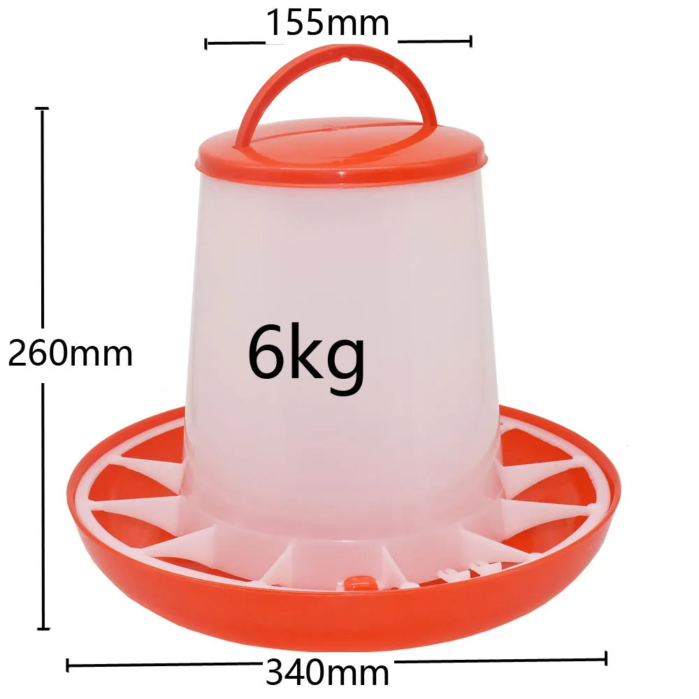 Mangeoire jetable pour animaux de ferme et volaille, buveur, coq, poule, bouilloire, dispositif d'alimentation, fournitures d'arrosage, 6kg, 1 pièce