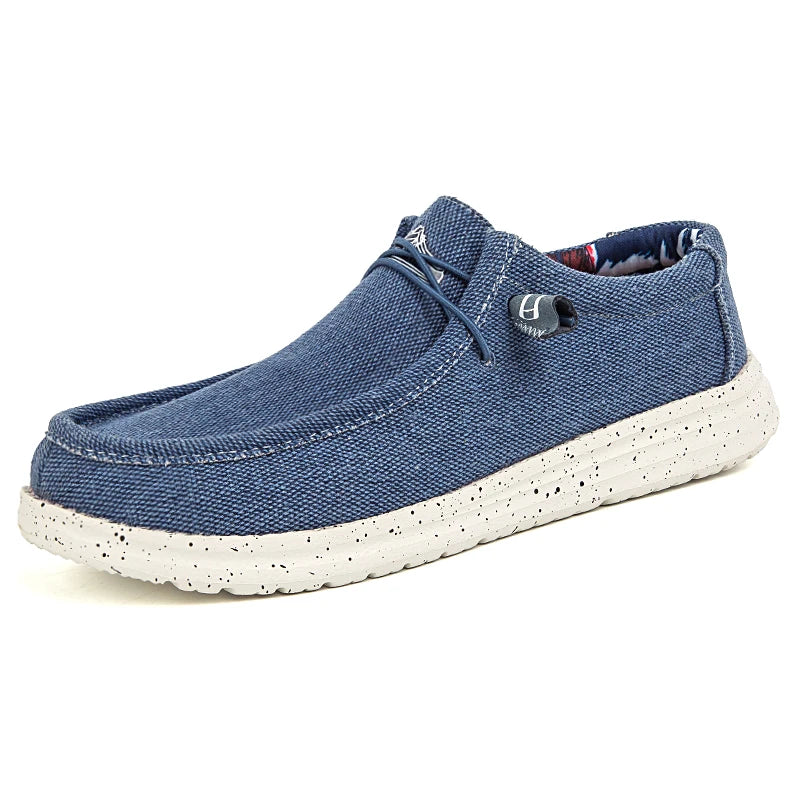 Chaussures en toile denim décontractées pour hommes, baskets respirantes pour hommes, mocassins d'extérieur de grande taille, style de luxe, mode