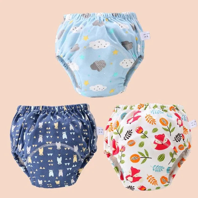 Couches réutilisables pour bébé, culottes, pantalons d'entraînement en pot pour enfants, couches en tissu écologique, toilettes lavables, couches en coton pour tout-petits