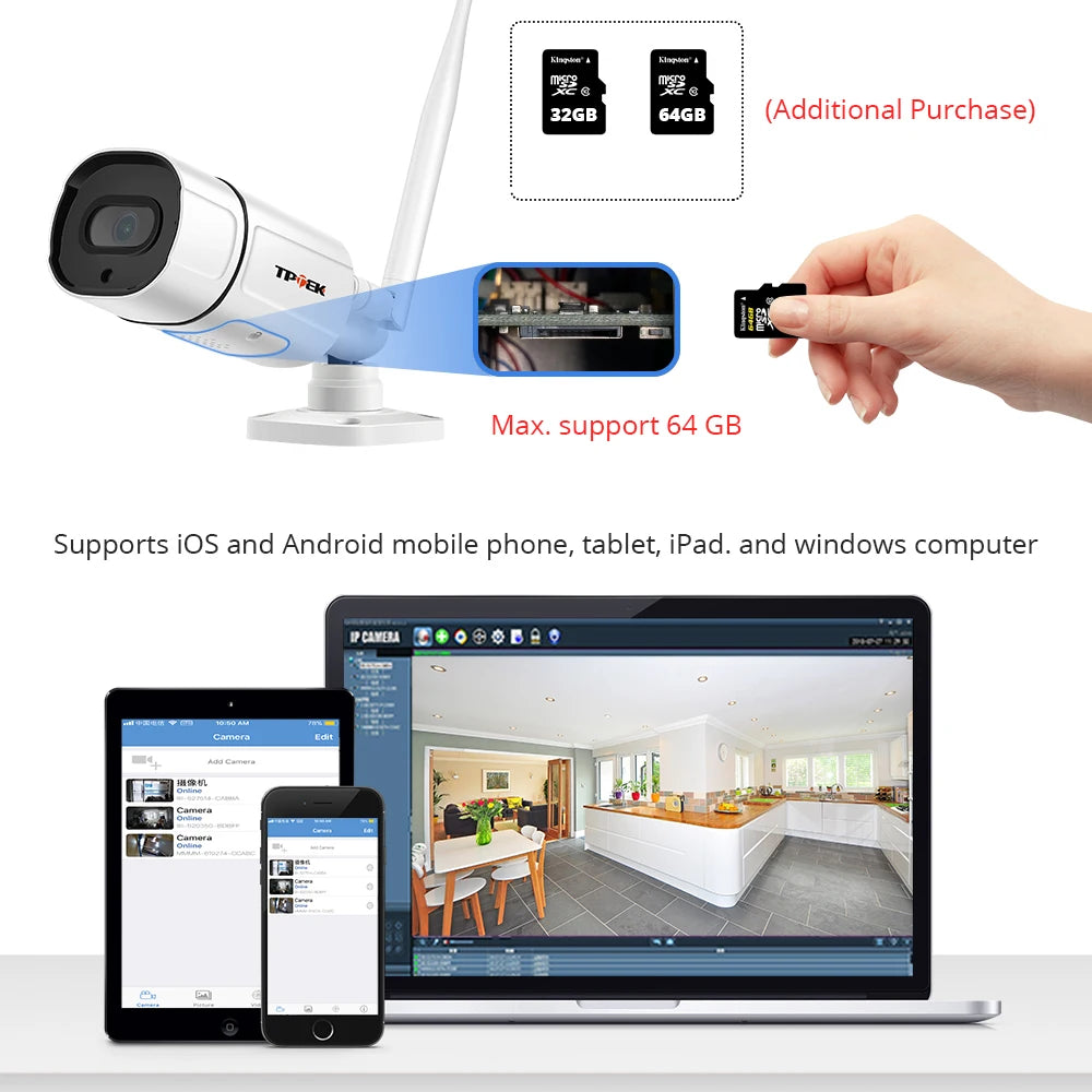 Caméra IP 5MP caméra WiFi extérieure Surveillance sans fil 1080P vidéo sécurité à domicile Wi Fi Camara Audio bidirectionnel CamHi CamHipro Cam