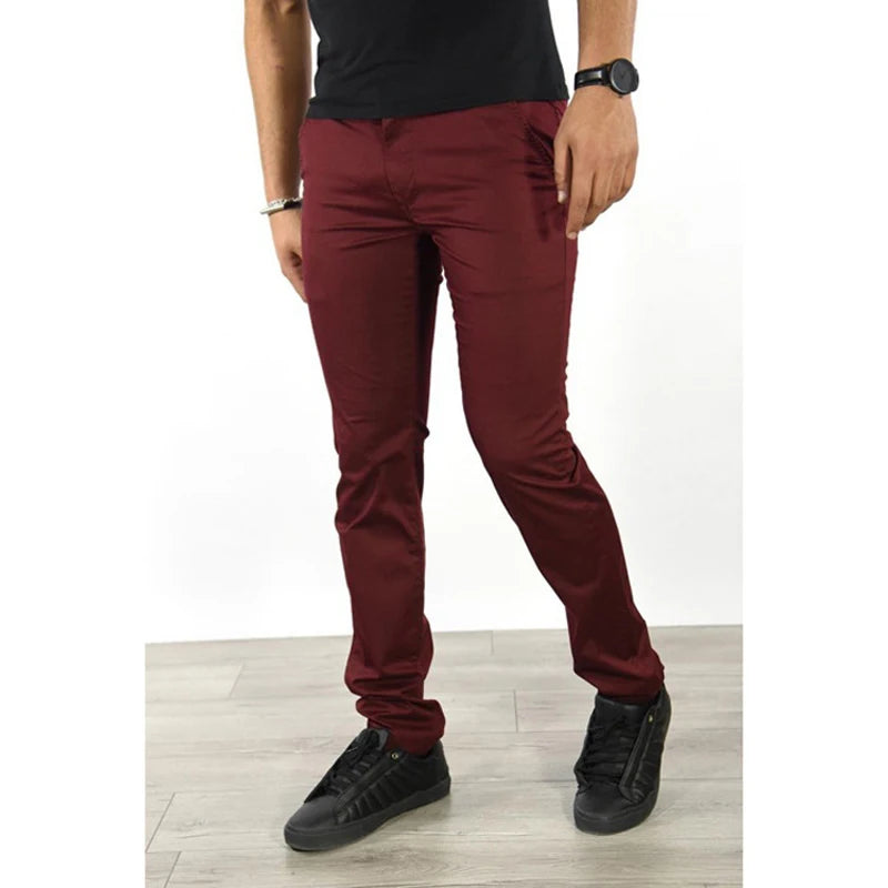 Pantalons décontractés pour hommes, 6 couleurs, Style classique, mode Business, Slim Fit, droits, couleur unie, vêtements quotidiens, tendance, nouvelle collection automne 2022