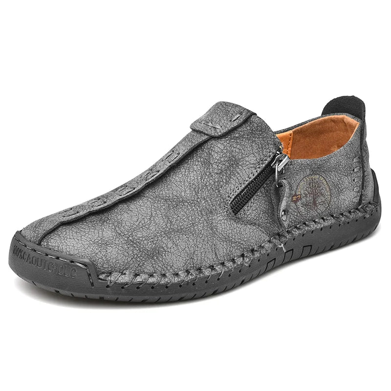 Mocassins en cuir pour hommes, chaussures à enfiler décontractées, respirantes, plates, grande taille, offre spéciale