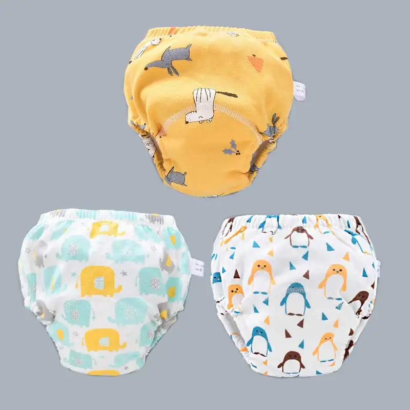 Couches réutilisables pour bébé, culottes, pantalons d'entraînement en pot pour enfants, couches en tissu écologique, toilettes lavables, couches en coton pour tout-petits