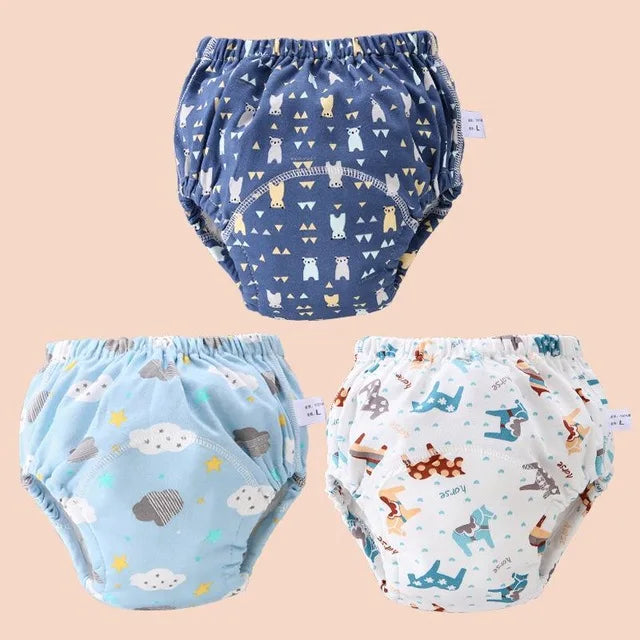 Couches réutilisables pour bébé, culottes, pantalons d'entraînement en pot pour enfants, couches en tissu écologique, toilettes lavables, couches en coton pour tout-petits