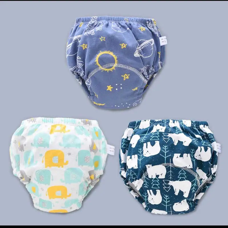 Couches réutilisables pour bébé, culottes, pantalons d'entraînement en pot pour enfants, couches en tissu écologique, toilettes lavables, couches en coton pour tout-petits
