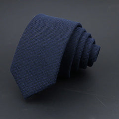 Original de haute qualité solide coton à la main laine cravates hommes cravate rayé col étroit mince cachemire décontracté cravate accessoires