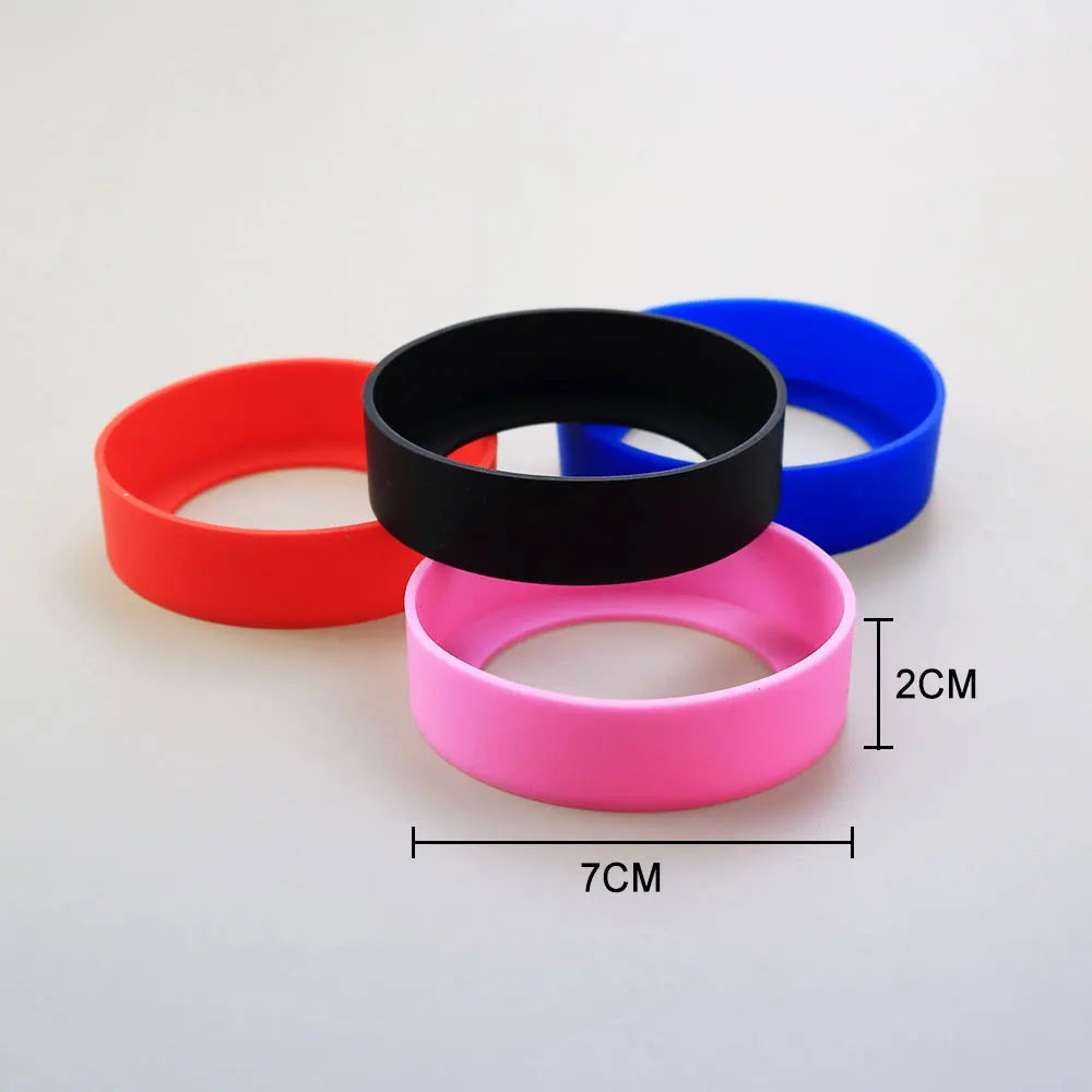 Couvercle inférieur de tasse en Silicone de 7cm, gaine de manchon de dessous de verre, anneau inférieur de tasse de 70MM, résistant à l'usure, couvercle inférieur incassable