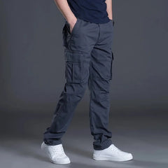 Printemps automne hommes Cargo pantalon hommes décontracté Multi poches militaire grande taille pantalon tactique hommes vêtements d'extérieur pantalons d'hiver droits