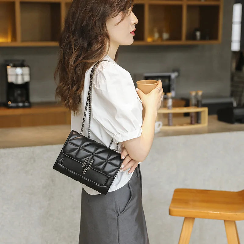 Sac à bandoulière de luxe de styliste pour femmes, sacs à bandoulière avec chaîne en cuir pour femmes, sacs à main messager, pochettes féminines