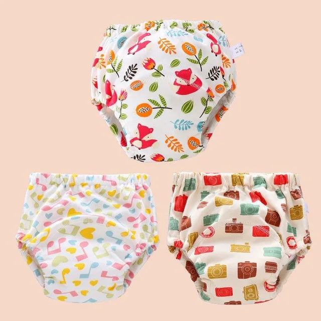 Couches réutilisables pour bébé, culottes, pantalons d'entraînement en pot pour enfants, couches en tissu écologique, toilettes lavables, couches en coton pour tout-petits