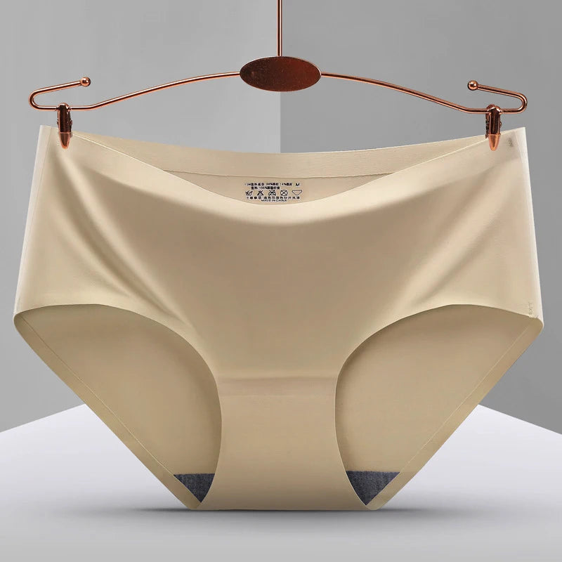 Women's underwear Ice silk cotton antibacterial  briefs  lingerie female casual Girls panties ladies underpants Plus-size XXL