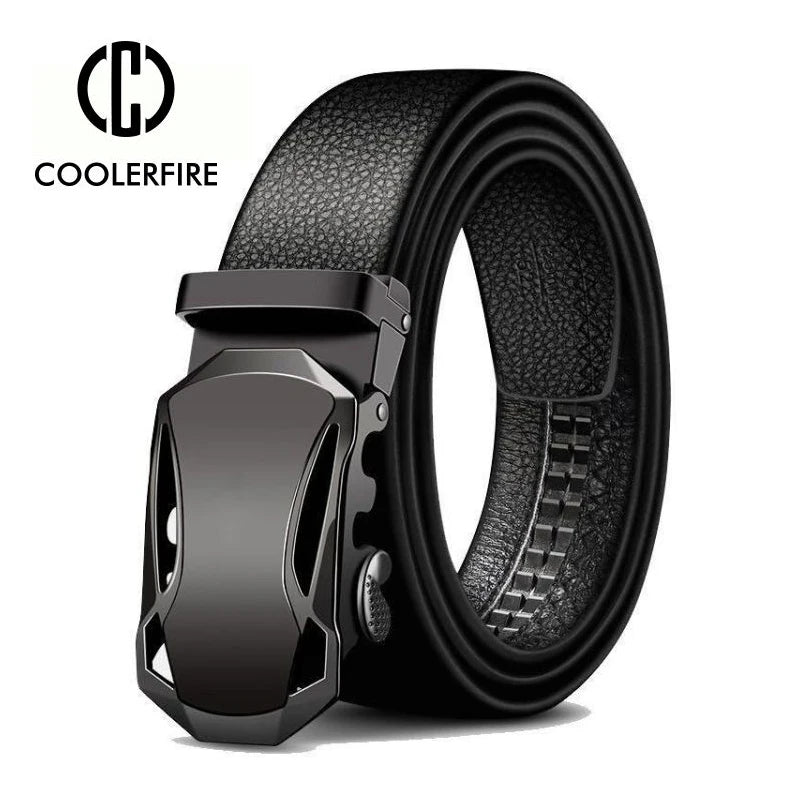 Hommes Ceinture Métal Luxe Marque Boucle Automatique Cuir Ceintures de haute qualité pour hommes Travail Affaires Casual Sangle ZDP001A