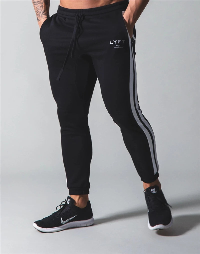 Viser de survêtement de course en coton pour hommes, joggeurs de musculation, pantalons de sport skinny, jogging de gym, fitness, fjMale, Sportedly