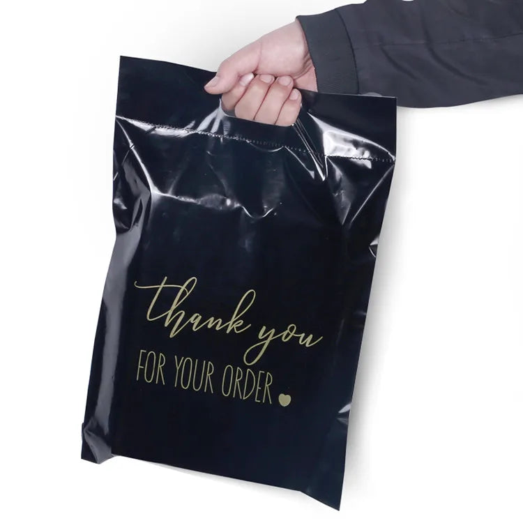 10/50 pièces merci rose Poly Mailer enveloppes adhésives sac bricolage T-shirt sous-vêtements robe Leggings jouets expédition pochettes portables