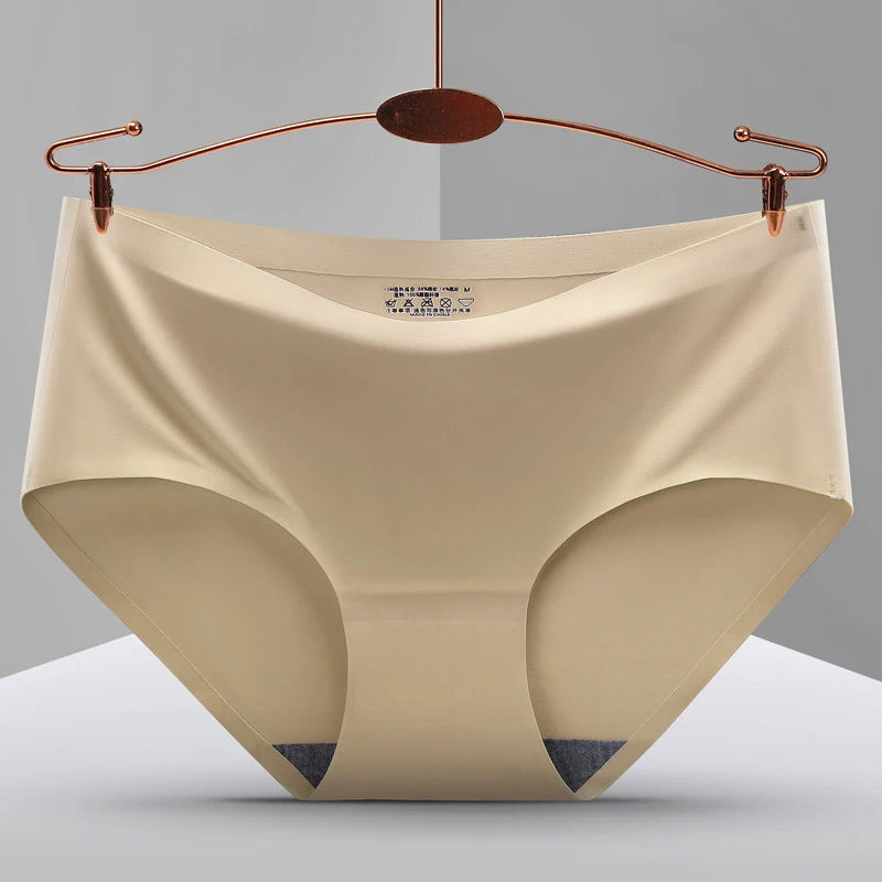 Sous-vêtements pour femmes, slips antibactériens en coton et soie glacée, lingerie décontractée pour filles, culottes pour dames, grande taille XXL