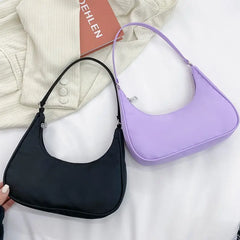 Femmes sacs aisselles sac à bandoulière petit sac à bandoulière en Nylon sous les bras sacs pochette femmes Hobos été Simple sacs à main Bolso Feminina