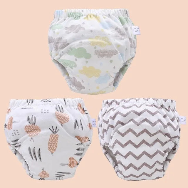 Couches réutilisables pour bébé, culottes, pantalons d'entraînement en pot pour enfants, couches en tissu écologique, toilettes lavables, couches en coton pour tout-petits