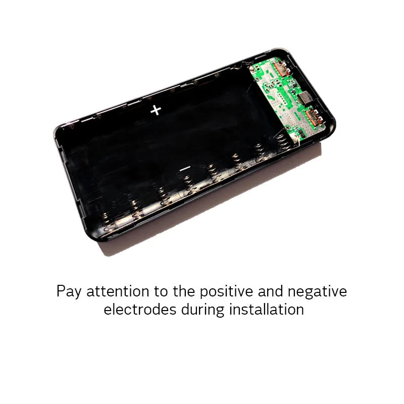 Boîtier de chargeur de batterie USB à charge rapide QC 3.0, affichage numérique LED, 8x18650, pour tous les smartphones