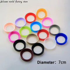 Couvercle inférieur de tasse en Silicone de 7cm, gaine de manchon de dessous de verre, anneau inférieur de tasse de 70MM, résistant à l'usure, couvercle inférieur incassable