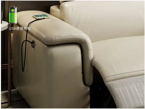 Living Room Sofa bed real genuine leather sofas salon couch electric recliner L sofa cama speaker air cleaner storage bluetooth