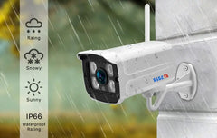 BESDER 5MP 2MP Audio sans fil Version nocturne alarme Push P2PWifi caméra balle caméra IP extérieure avec emplacement pour carte SD Max 128GB iCsee