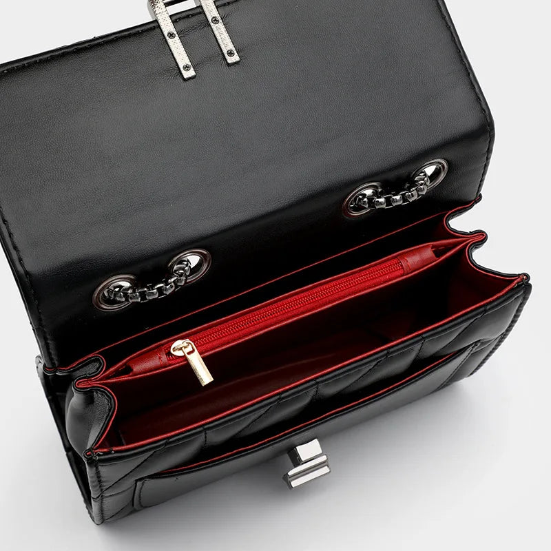 Sac à bandoulière de luxe de styliste pour femmes, sacs à bandoulière avec chaîne en cuir pour femmes, sacs à main messager, pochettes féminines