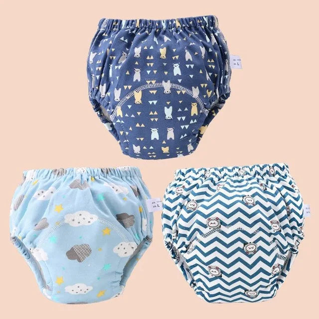 Couches réutilisables pour bébé, culottes, pantalons d'entraînement en pot pour enfants, couches en tissu écologique, toilettes lavables, couches en coton pour tout-petits