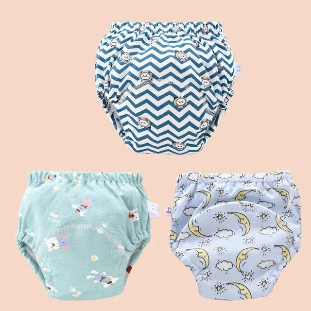 Couches réutilisables pour bébé, culottes, pantalons d'entraînement en pot pour enfants, couches en tissu écologique, toilettes lavables, couches en coton pour tout-petits