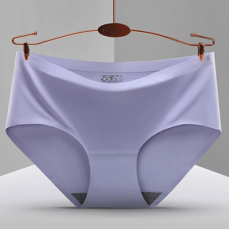 Women's underwear Ice silk cotton antibacterial  briefs  lingerie female casual Girls panties ladies underpants Plus-size XXL