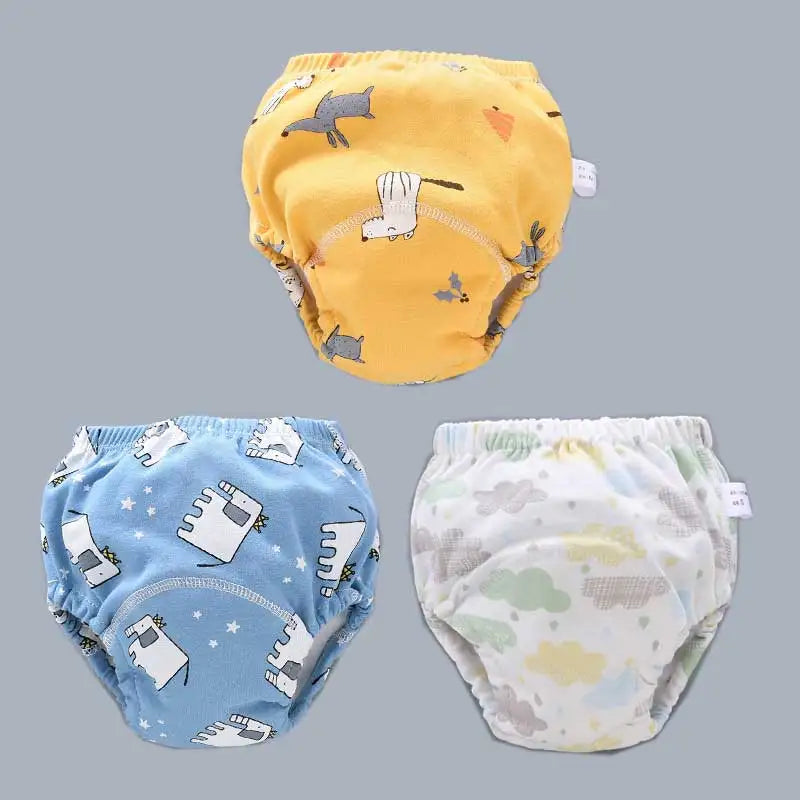 Couches réutilisables pour bébé, culottes, pantalons d'entraînement en pot pour enfants, couches en tissu écologique, toilettes lavables, couches en coton pour tout-petits