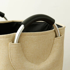 Mir à linge pliant portable, grande capacité, poignée, étanche, grand panier de rangement en lin, jouets pour enfants, bac organisateur de vêtements sales