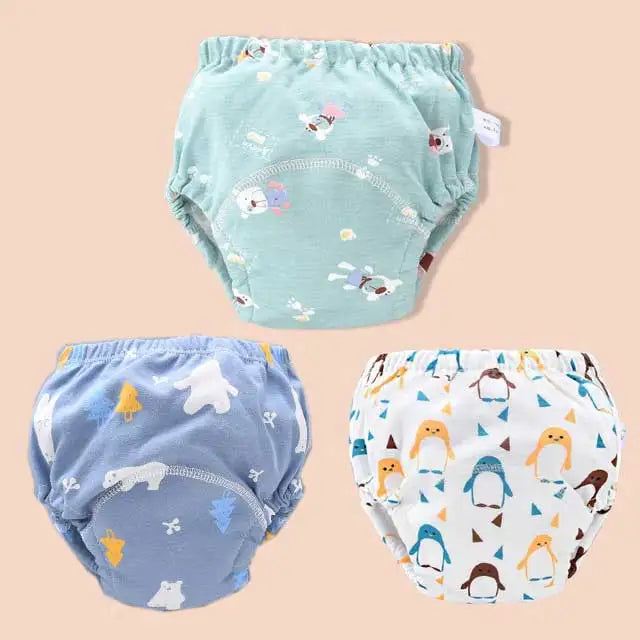 Couches réutilisables pour bébé, culottes, pantalons d'entraînement en pot pour enfants, couches en tissu écologique, toilettes lavables, couches en coton pour tout-petits