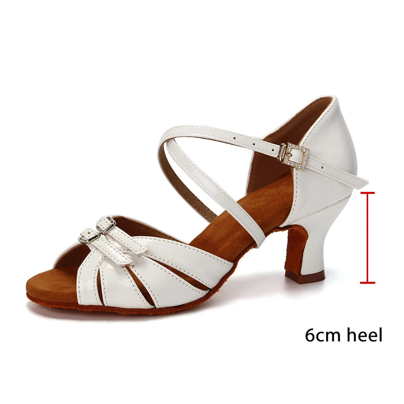 Chaussures de Danse Latine Moderne Pole Dance Chaussures Salsa Tango Talon Haut Réglable Chaussures Latines Pour Filles Dames