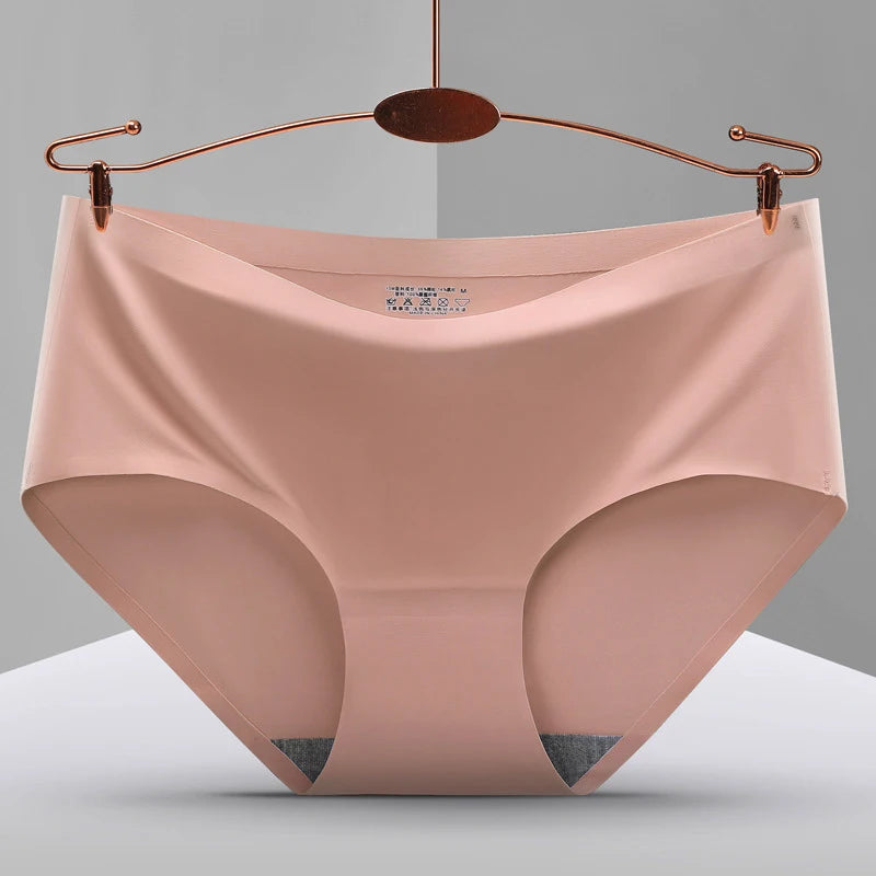 Women's underwear Ice silk cotton antibacterial  briefs  lingerie female casual Girls panties ladies underpants Plus-size XXL