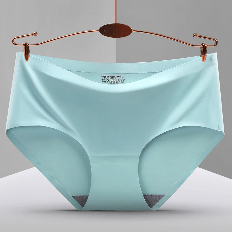 Women's underwear Ice silk cotton antibacterial  briefs  lingerie female casual Girls panties ladies underpants Plus-size XXL