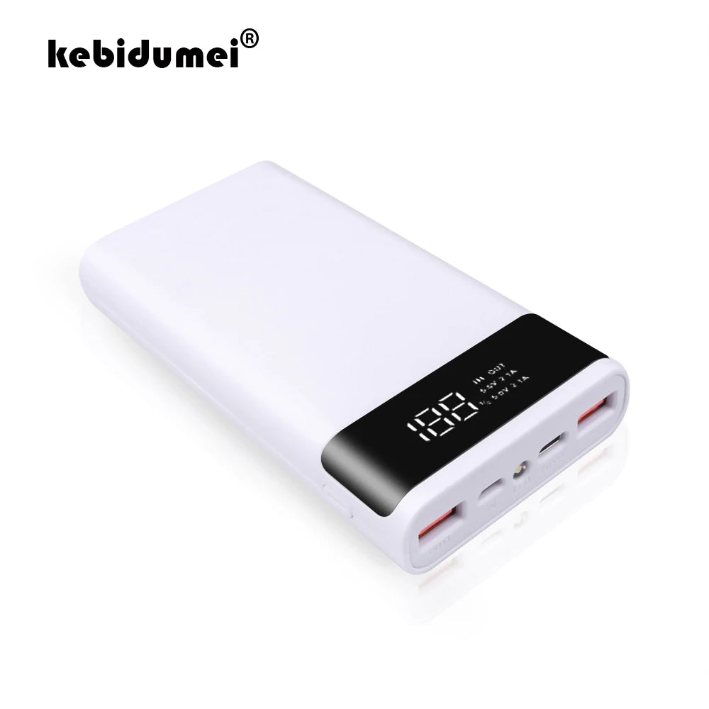 Kebidumei double USB Micro USB Type C batterie externe coque 5V bricolage 4/6*18650 boîtier batterie Charge boîte de stockage sans batterie