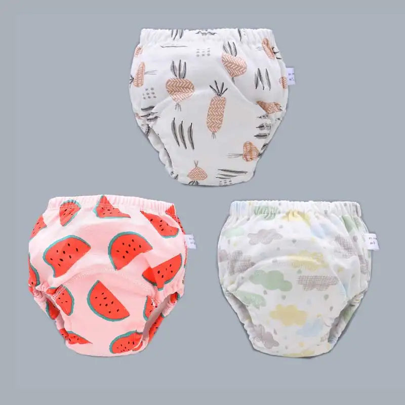Couches réutilisables pour bébé, culottes, pantalons d'entraînement en pot pour enfants, couches en tissu écologique, toilettes lavables, couches en coton pour tout-petits