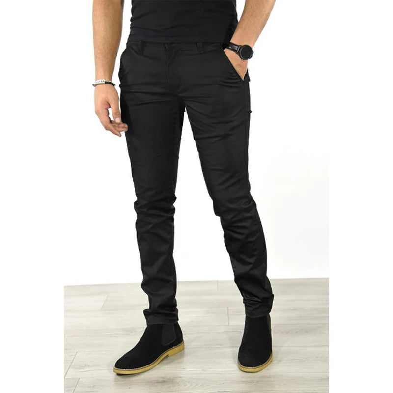 Pantalons décontractés pour hommes, 6 couleurs, Style classique, mode Business, Slim Fit, droits, couleur unie, vêtements quotidiens, tendance, nouvelle collection automne 2022