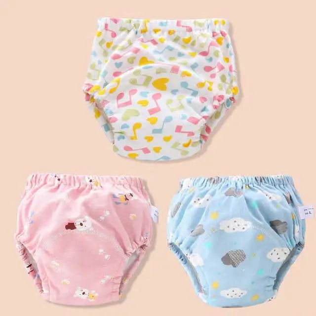 Couches réutilisables pour bébé, culottes, pantalons d'entraînement en pot pour enfants, couches en tissu écologique, toilettes lavables, couches en coton pour tout-petits