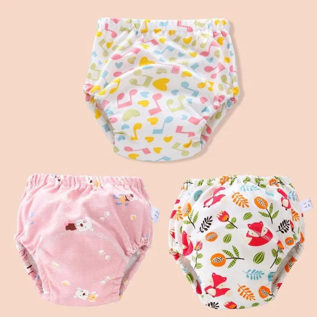 Couches réutilisables pour bébé, culottes, pantalons d'entraînement en pot pour enfants, couches en tissu écologique, toilettes lavables, couches en coton pour tout-petits