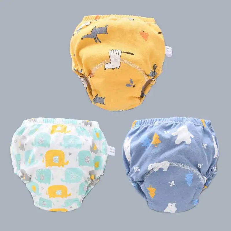 Couches réutilisables pour bébé, culottes, pantalons d'entraînement en pot pour enfants, couches en tissu écologique, toilettes lavables, couches en coton pour tout-petits